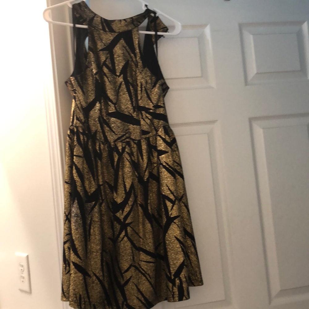 Black and gold dress